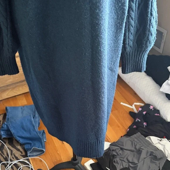 Navy Blue Banana Republic Knit Sweater Dress - XL - Picture 2 of 6